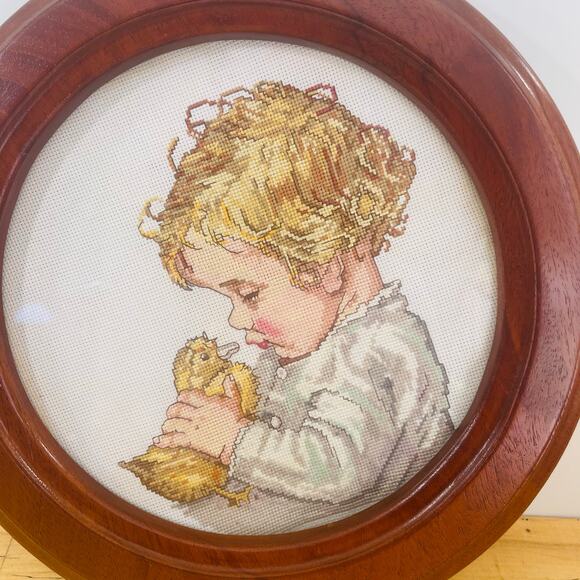 Vintage 89 Cross Stitch "My Baby Duck" / Pattern 1930s Painting by Tousey Fangle - Picture 5 of 15